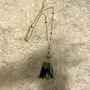 White House Black Market tassel necklace.  EUC